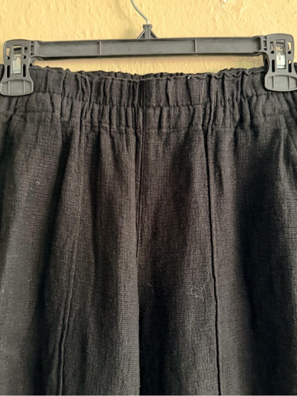 Madewell Black Elastic-Waist Wide-Leg Linen Blend Joggers - Picture 2 of 5
